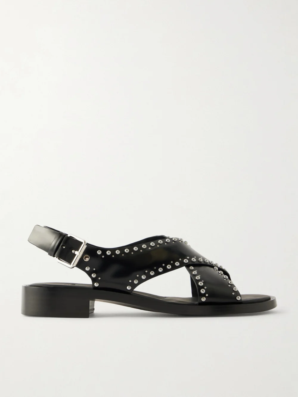 Church's Remi Studded Woven Leather Sandals in black
