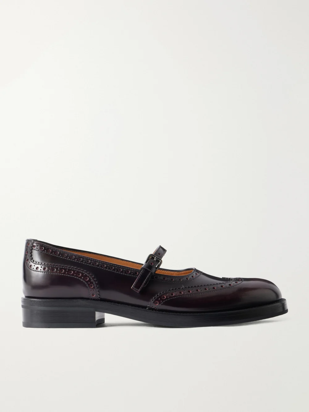 Church's Sheila Mary Jane Leather Flats in burgundy