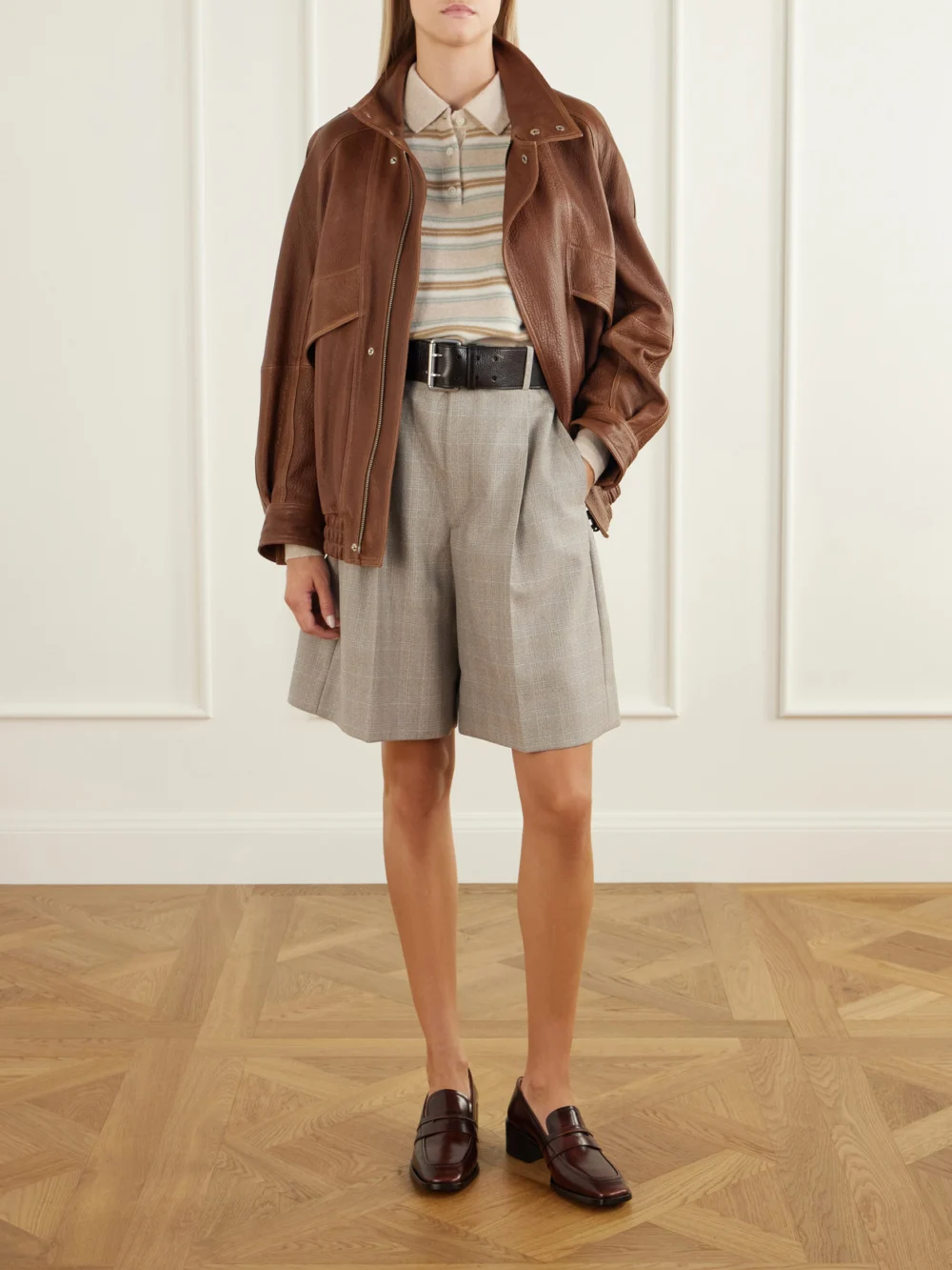 Church's Shelby Leather Loafers, styled view