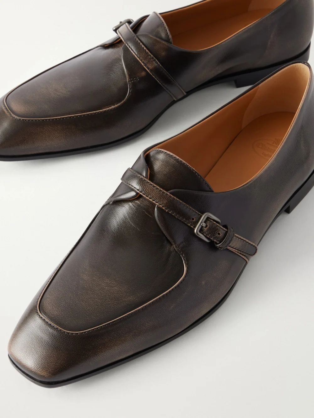Close-up detail of the Church's Sienna Leather Loafers