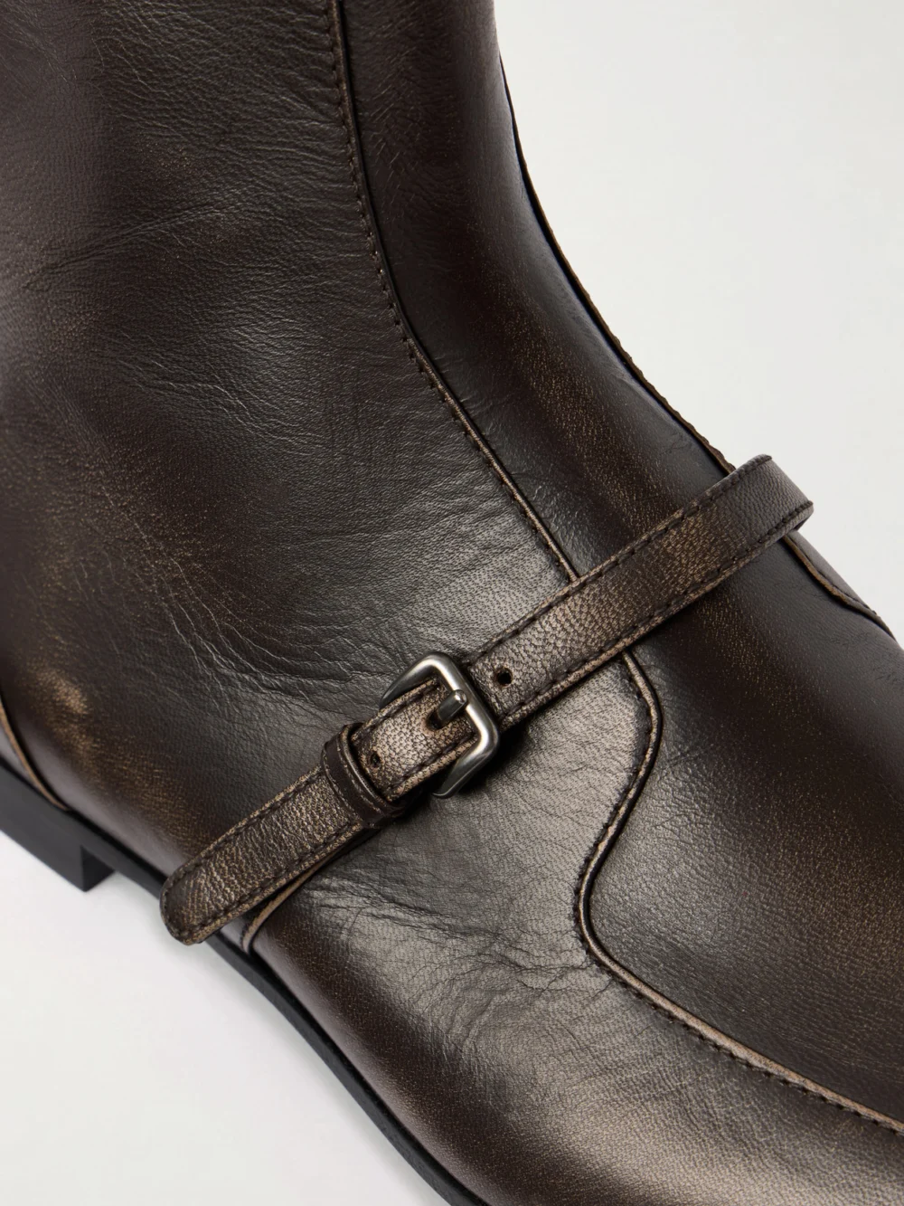 Close-up detail of the Church's Suzanne Leather Ankle Boots