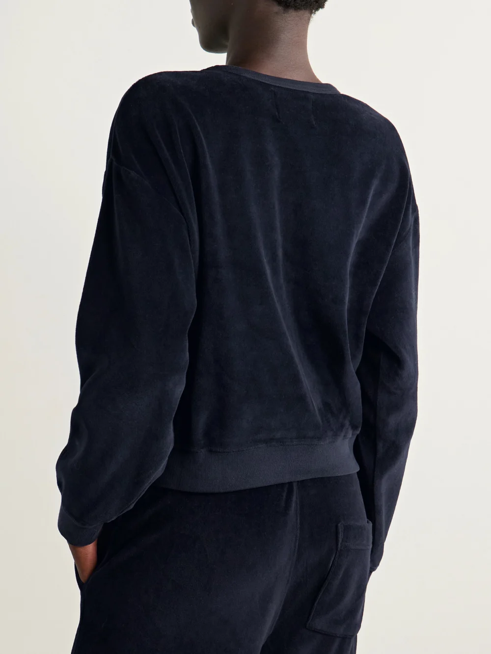 Back view of the Citizens of Humanity Vintage Cotton-blend Velour Sweatshirt