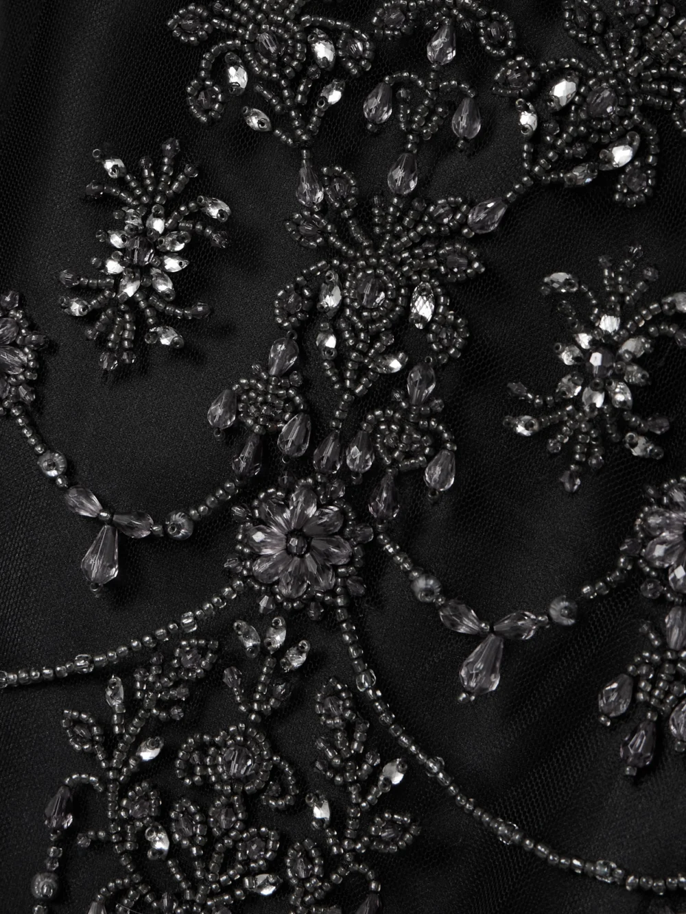 Close-up detail of the Clio Peppiatt Chandelier Embellished Tulle Gown