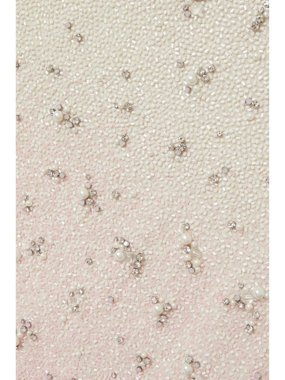 Close-up detail of the Clio Peppiatt Embellished Stretch-tulle Midi Dress