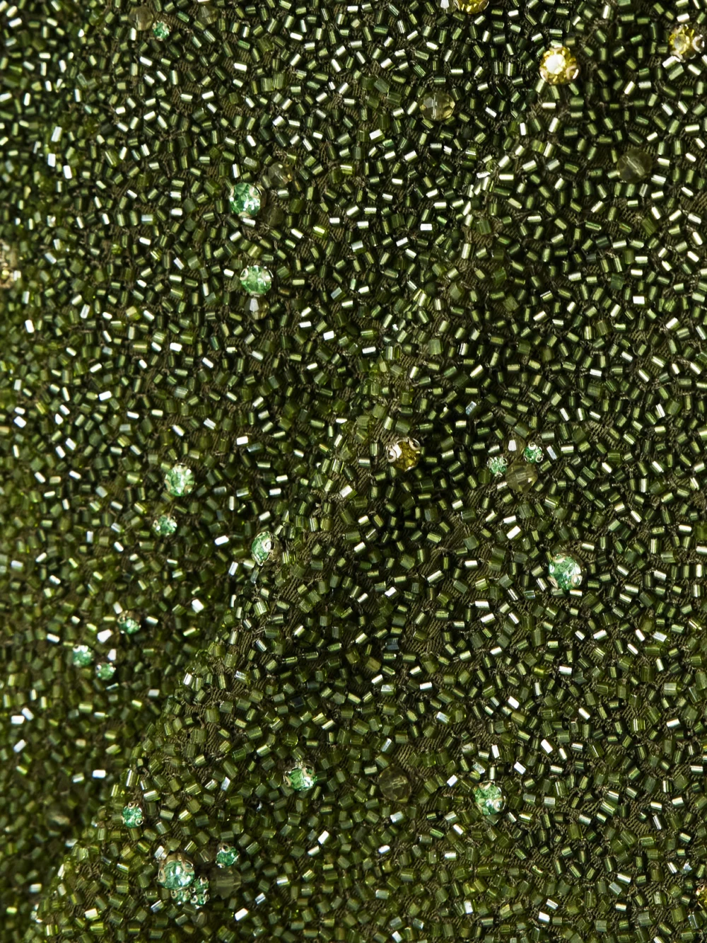 Close-up detail of the Clio Peppiatt Embellished Stretch-tulle Mini Dress
