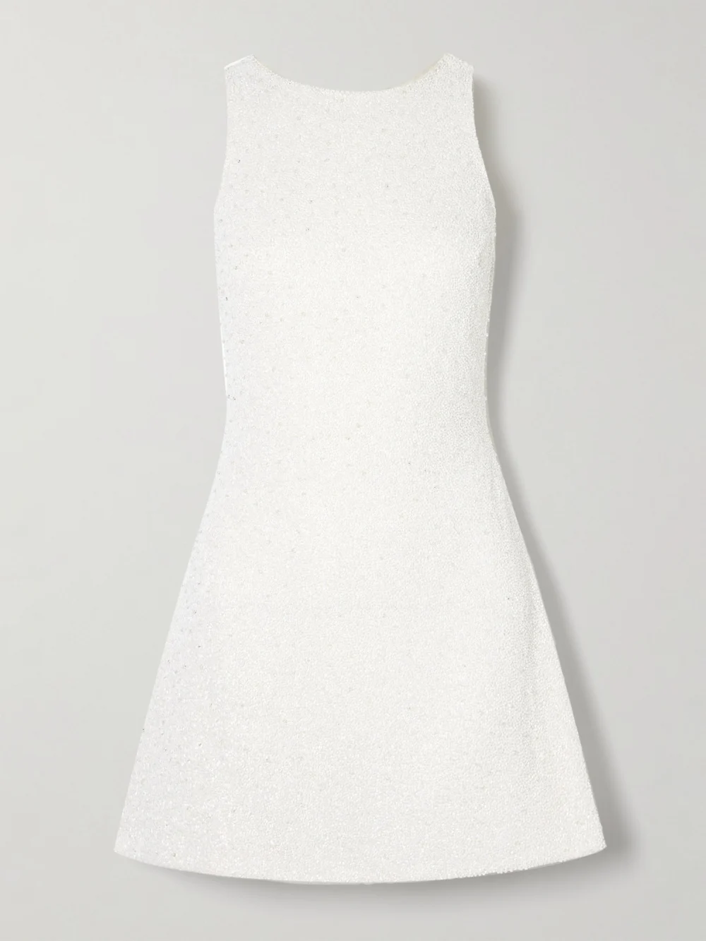 Clio Peppiatt Lille Bow-embellished Stretch-tulle Mini Dress in ivory