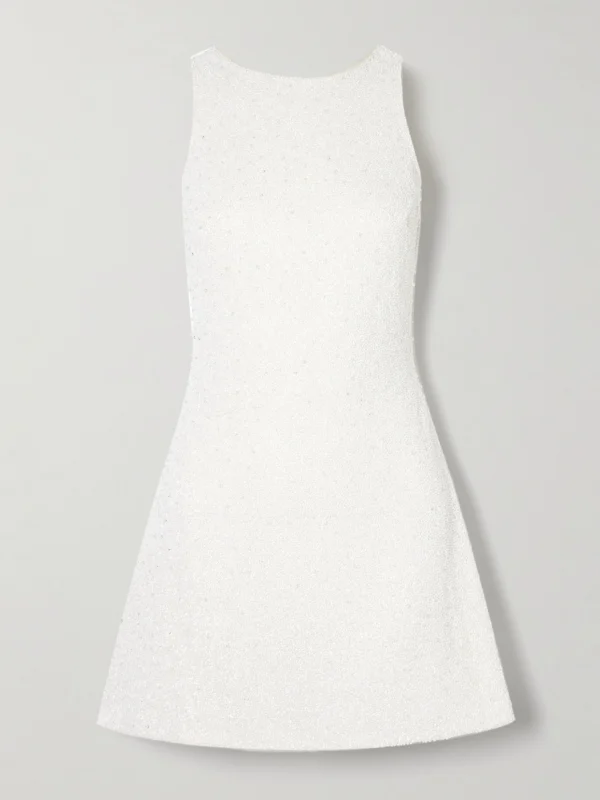 Clio Peppiatt Lille Bow-embellished Stretch-tulle Mini Dress