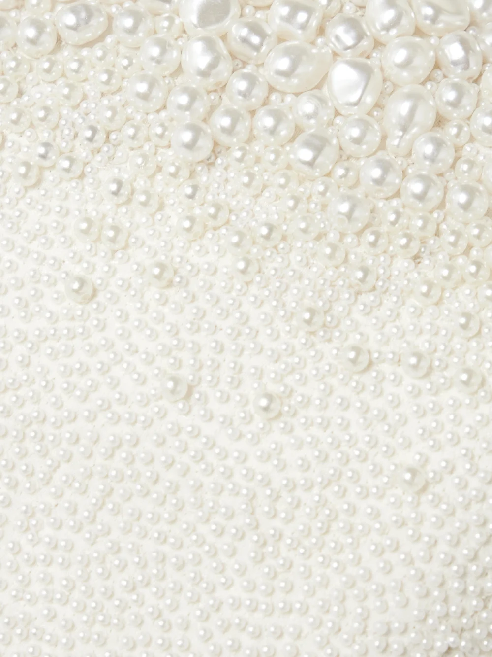 Close-up detail of the Clio Peppiatt Olympia Strapless Embellished Stretch-tulle Mini Dress