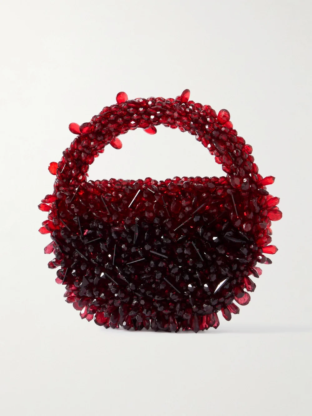 Back view of the Clio Peppiatt Quartz Bead-embellished Satin Shoulder Bag