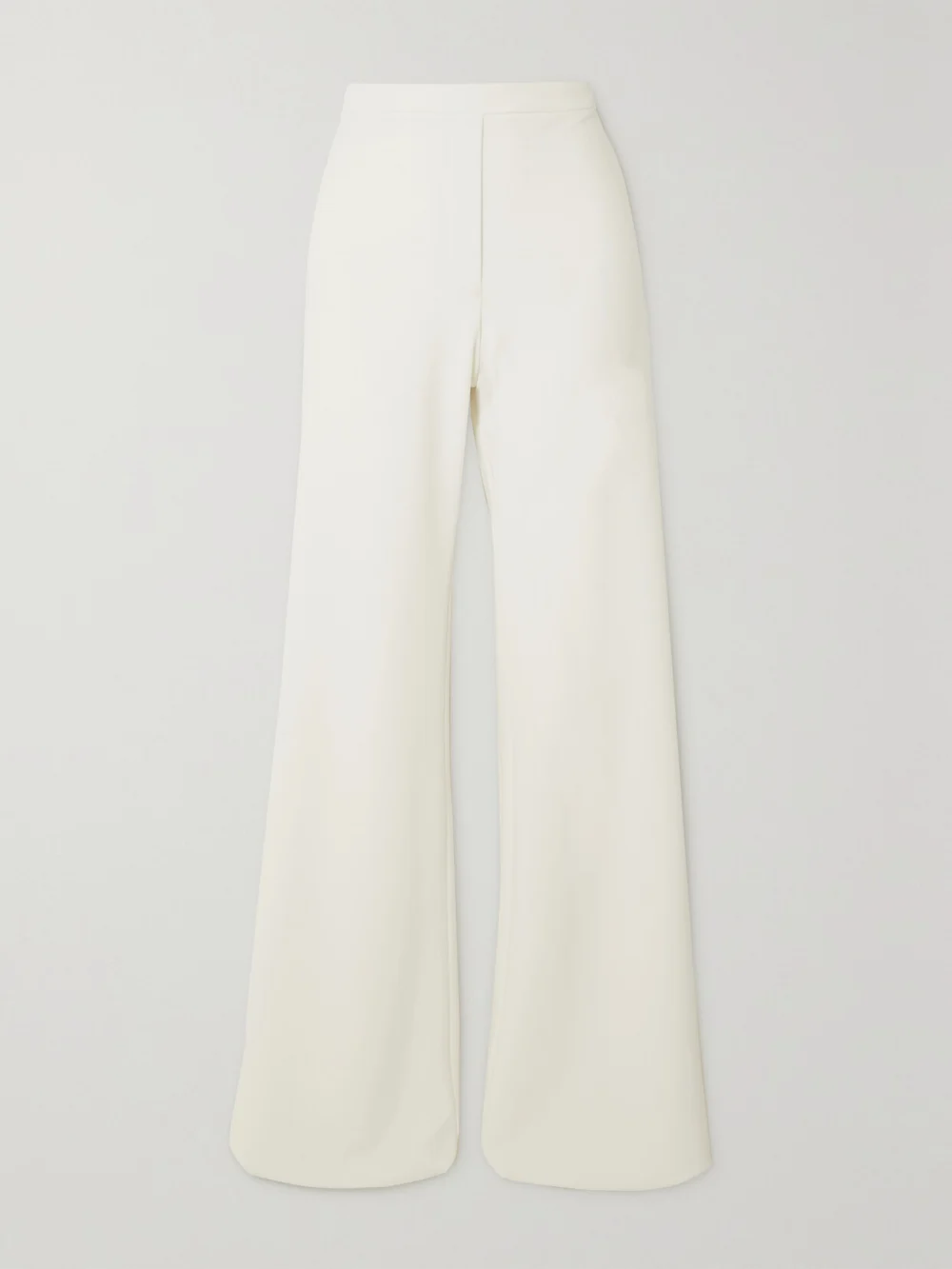 Clio Peppiatt Stretch-crepe Wide-leg Pants in ivory