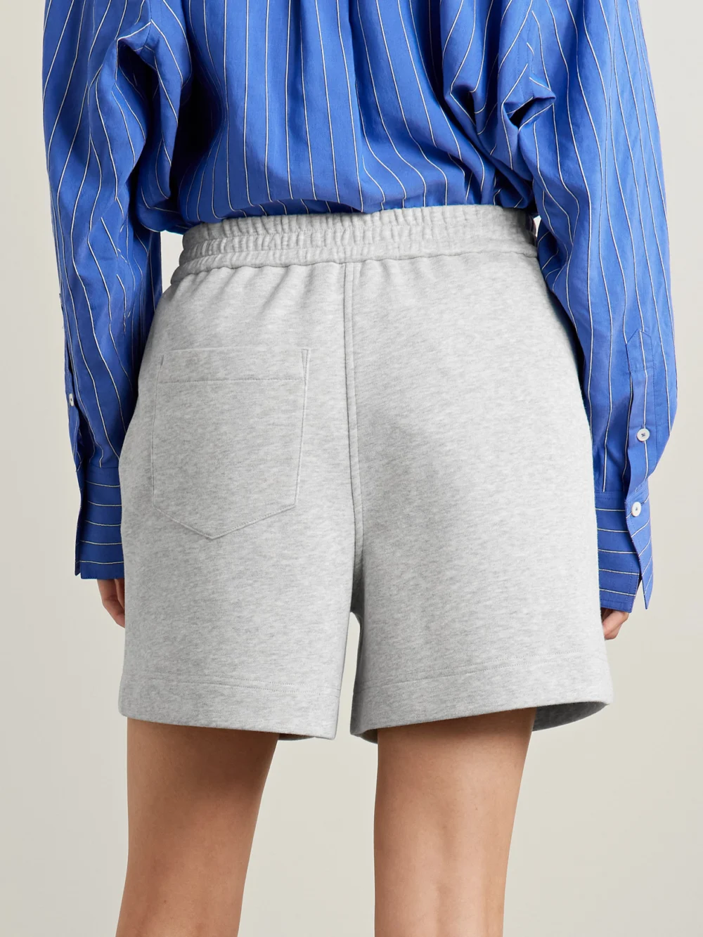 Back view of the Co Cotton and Tencel™ Lyocell-blend Jersey Shorts