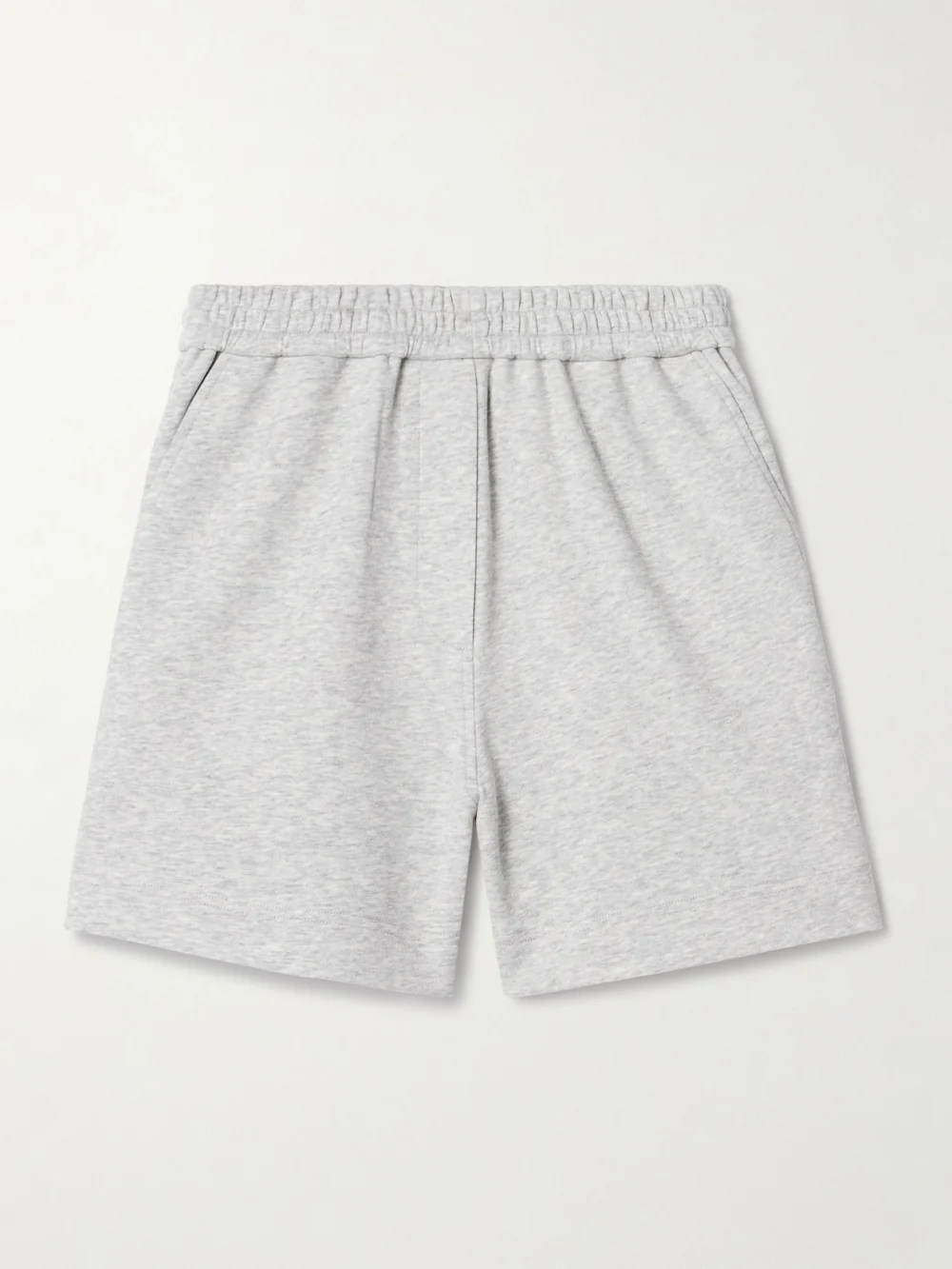 Co Cotton and Tencel™ Lyocell-blend Jersey Shorts in gray