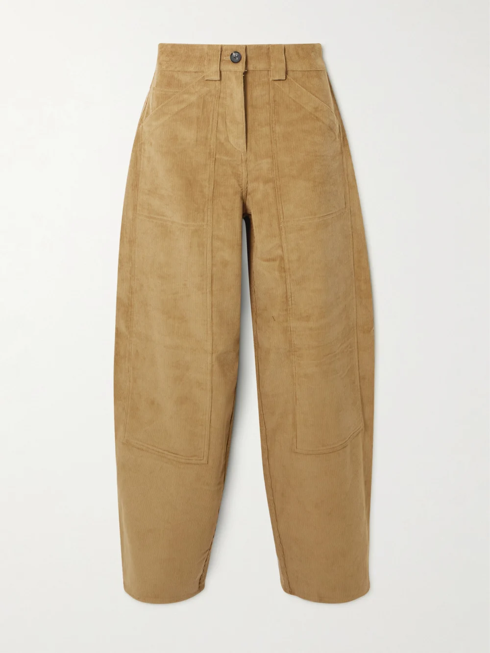 Co Cotton-corduroy Barrel-leg Pants in camel