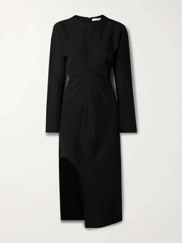 Co Draped Crepe Midi Dress