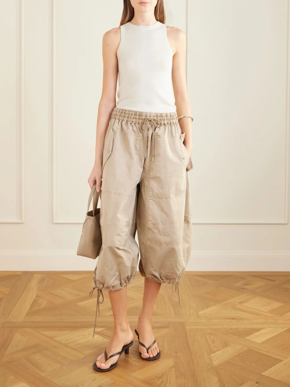 Co Wide-leg Cotton Pants, worn by a model
