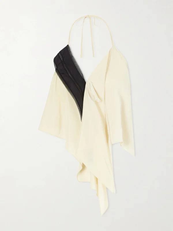 Colleen Allen Halter Silk-blend Blouse