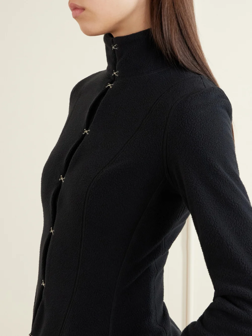 Close-up detail of the Colleen Allen Paneled Fleece Jacket