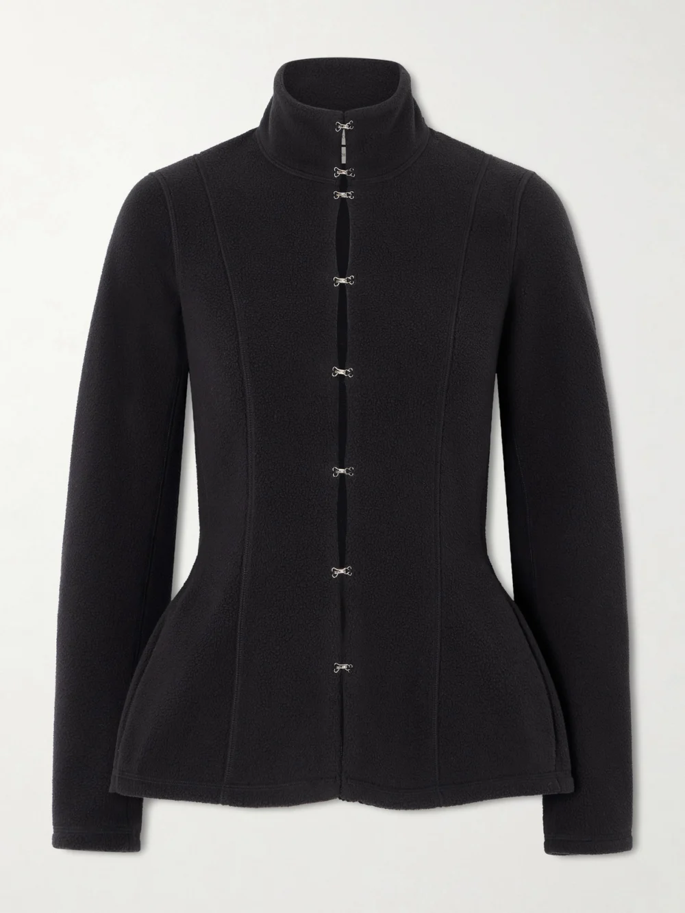 Colleen Allen Paneled Fleece Jacket in black