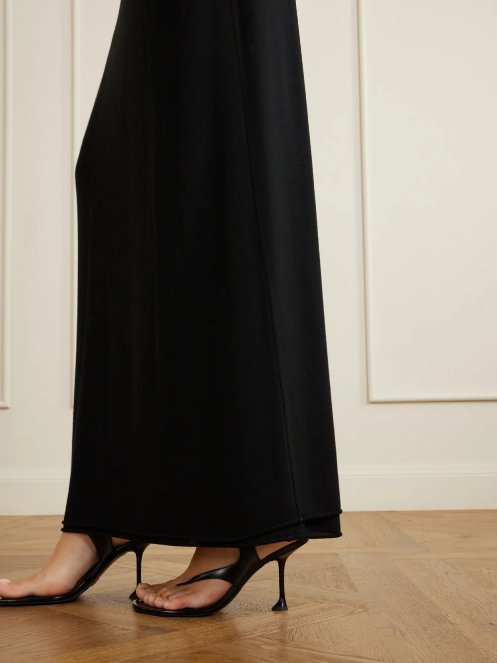 Close-up detail of the Colleen Allen Stretch Tencel™ Modal, Silk and Cashmere-blend Maxi Skirt