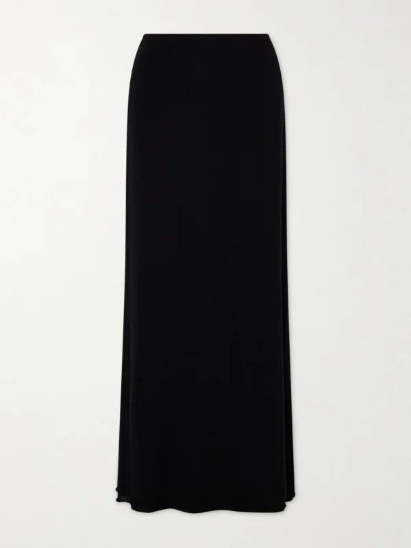 Colleen Allen Stretch Tencel™ Modal, Silk and Cashmere-blend Maxi Skirt