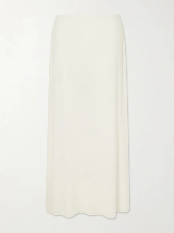 Colleen Allen Stretch Tencel™ Modal, Silk and Cashmere-blend Maxi Skirt