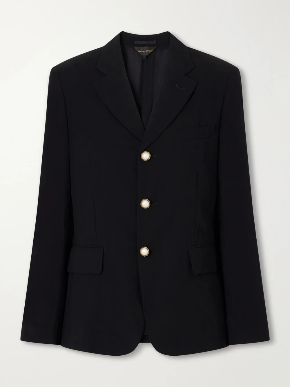 Comme des Garçons Crepe Blazer in black