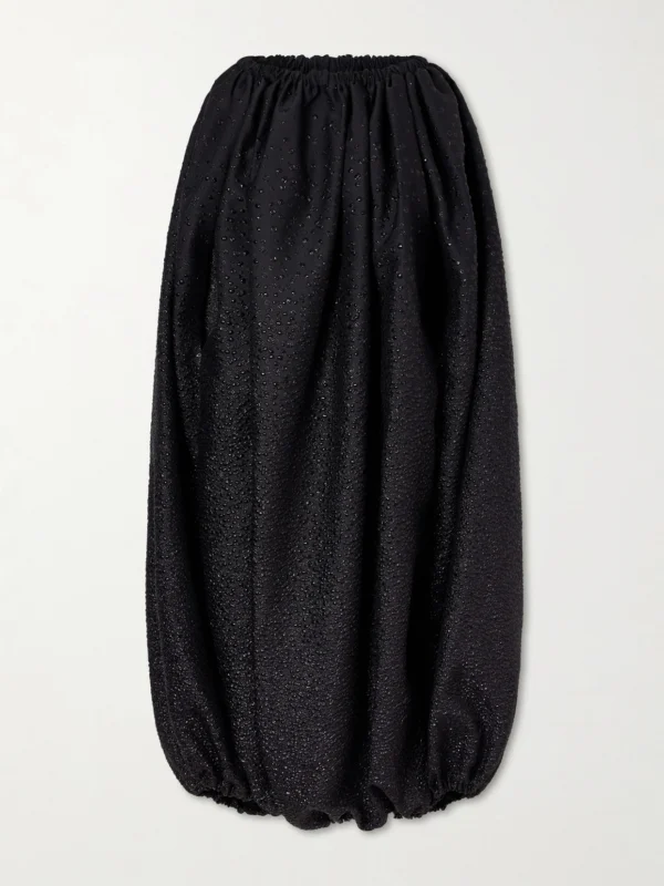 Comme des Garçons Gathered Cloqué Midi Dress