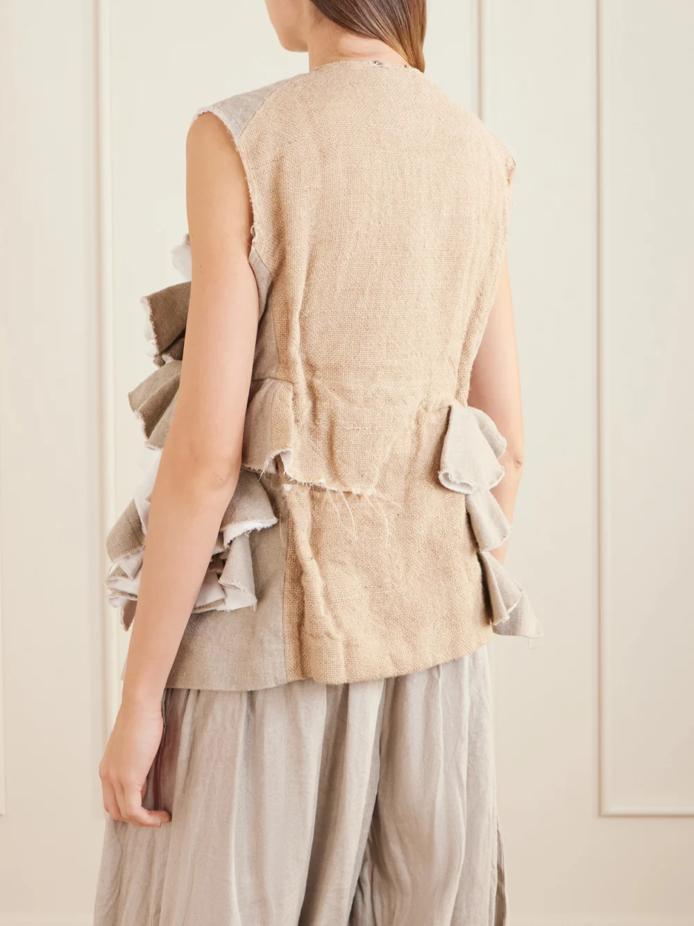 Back view of the Comme des Garçons Linen-canvas Vest