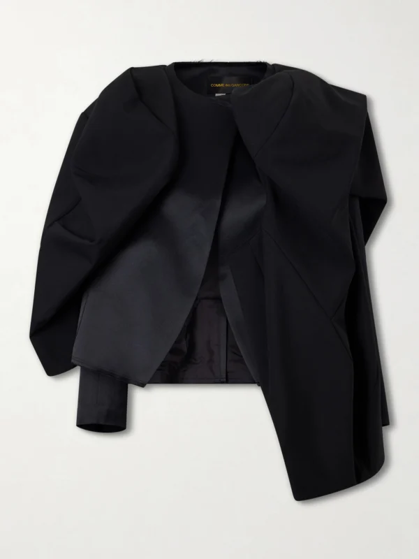Comme des Garçons Wool and Satin-trimmed Crepe Jacket