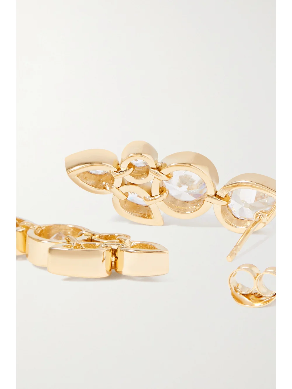 Back view of the Completedworks No Rush Recycled Gold Vermeil Cubic Zirconia Earrings