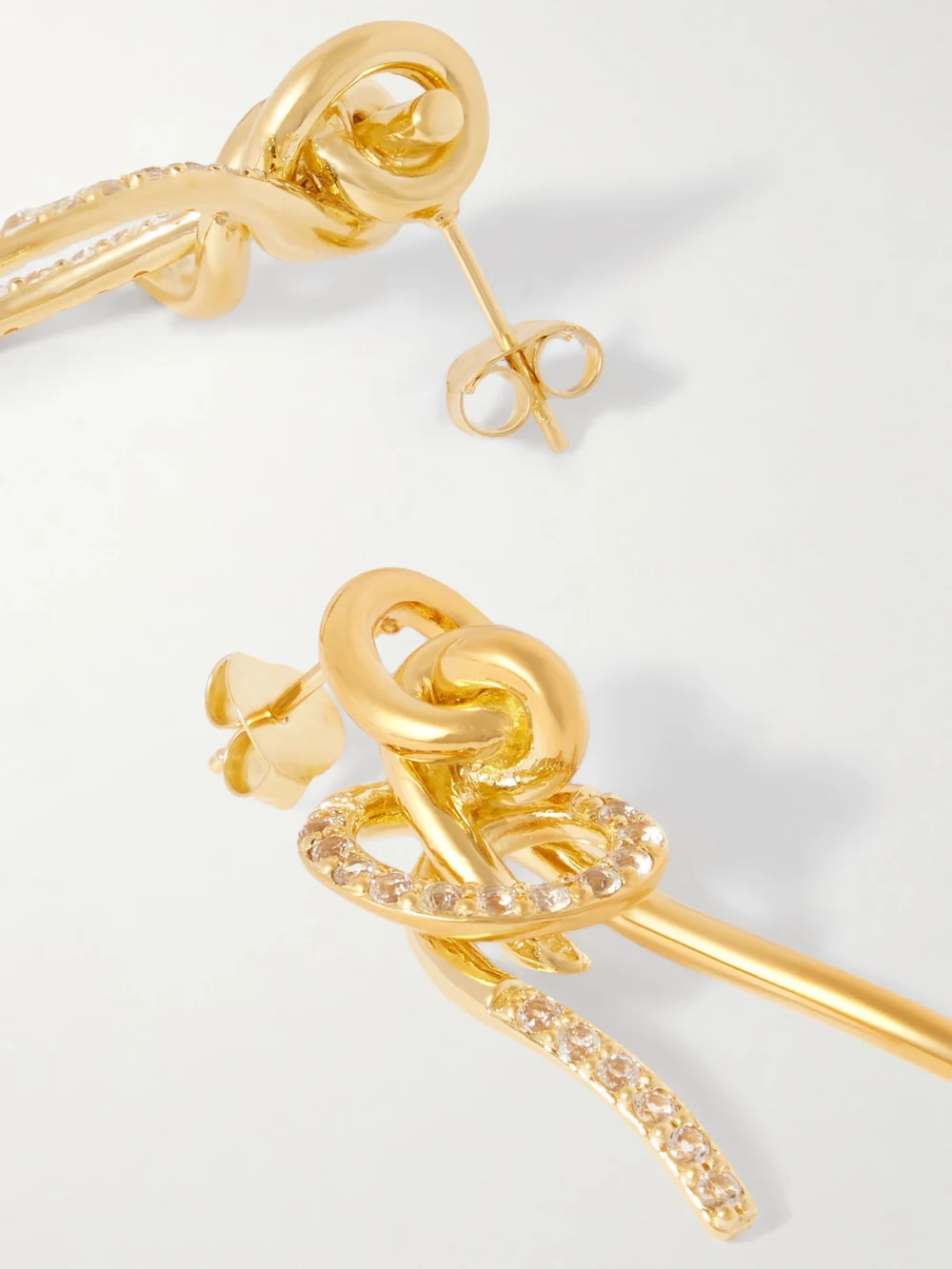 Back view of the Completedworks Notsobig Thread Ii Recycled Gold Vermeil Topaz Earrings