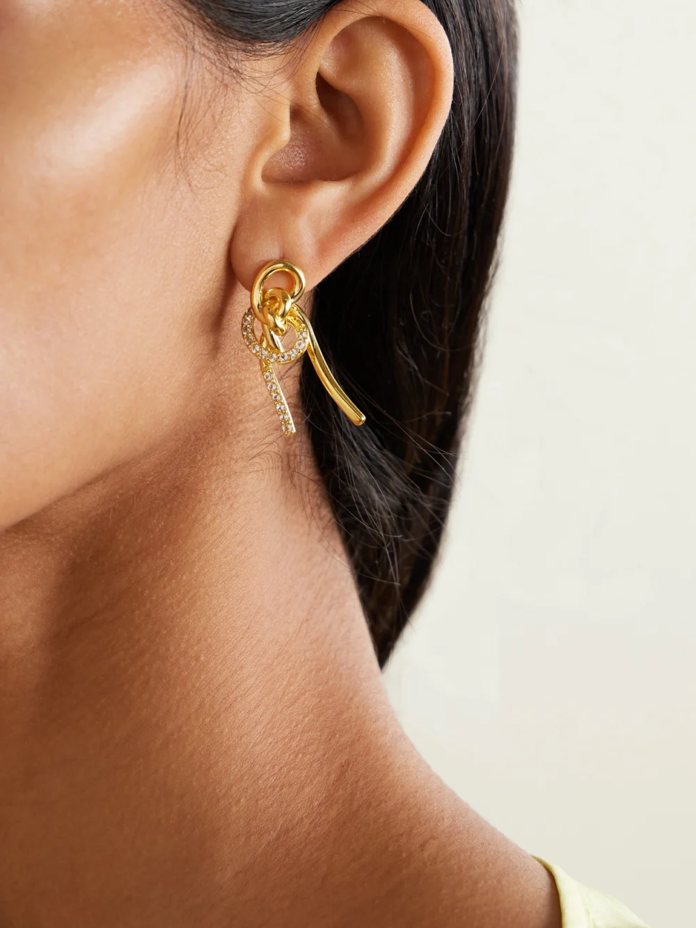 Completedworks Notsobig Thread Ii Recycled Gold Vermeil Topaz Earrings, styled view