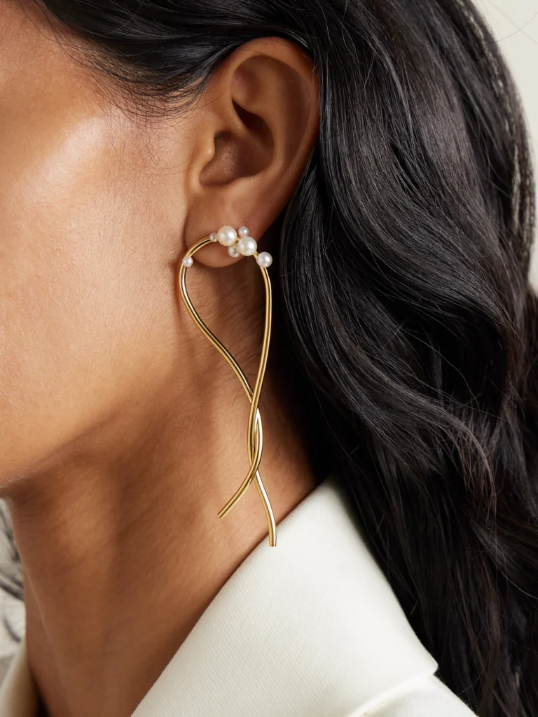 Completedworks Wild Relatives Gold Vermeil Pearl Earrings