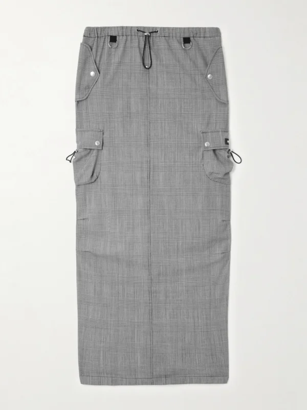 Coperni Prince of Wales Checked Wool Maxi Skirt