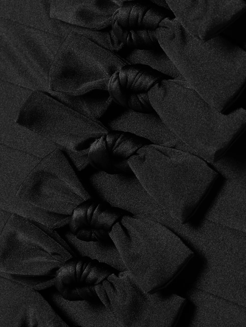Close-up detail of the Coperni Strapless Knotted Cutout Stretch-jersey Midi Dress