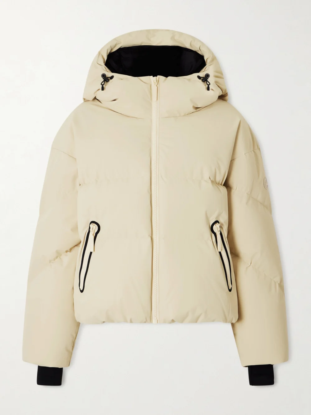 Cordova Meribel Hooded Quilted Recycled Down Ski Jacket in beige