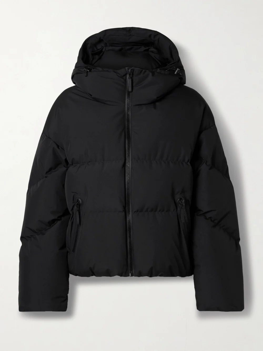 Cordova Meribel Hooded Quilted Recycled Down Ski Jacket in black