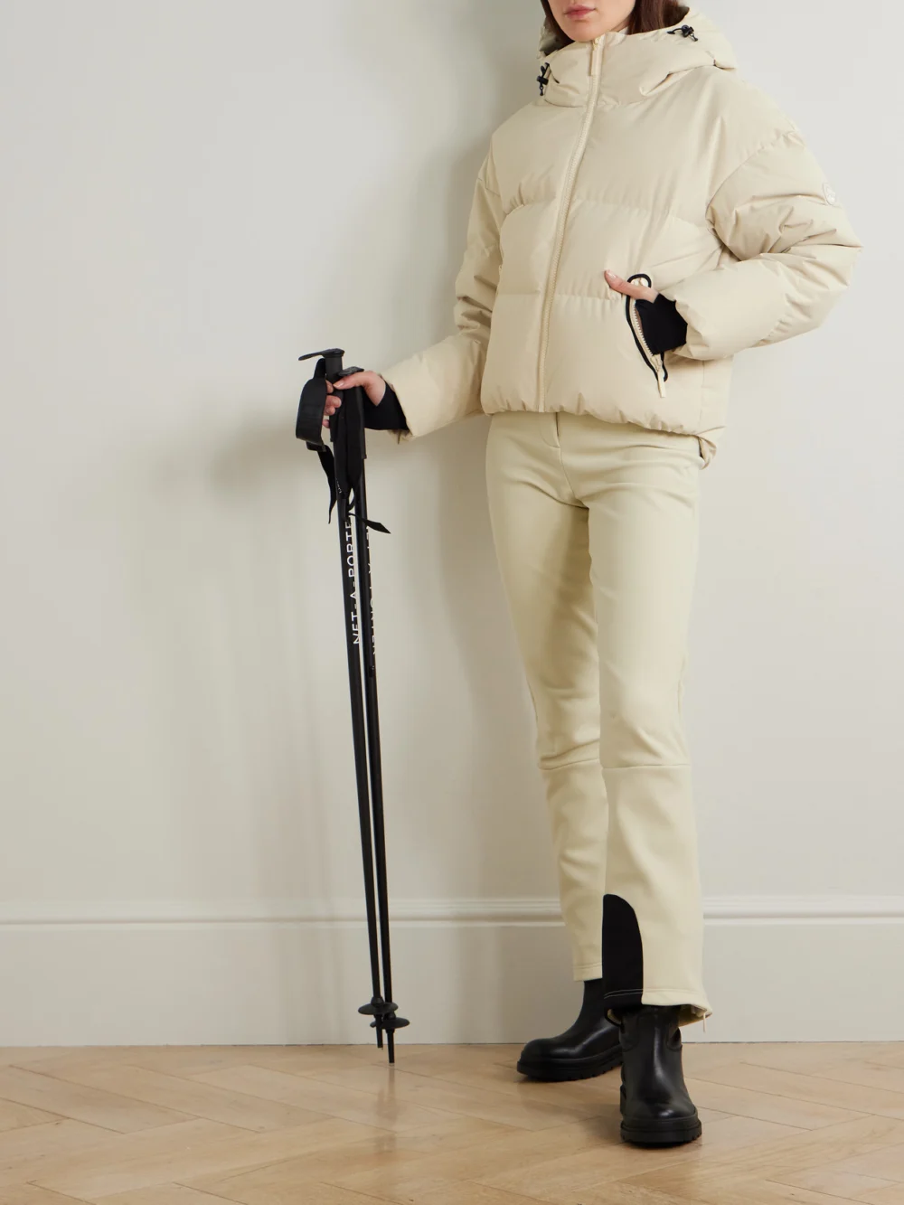 Cordova Saint Moritz Stretch Tech-jersey Flared Ski Pants, worn by a model