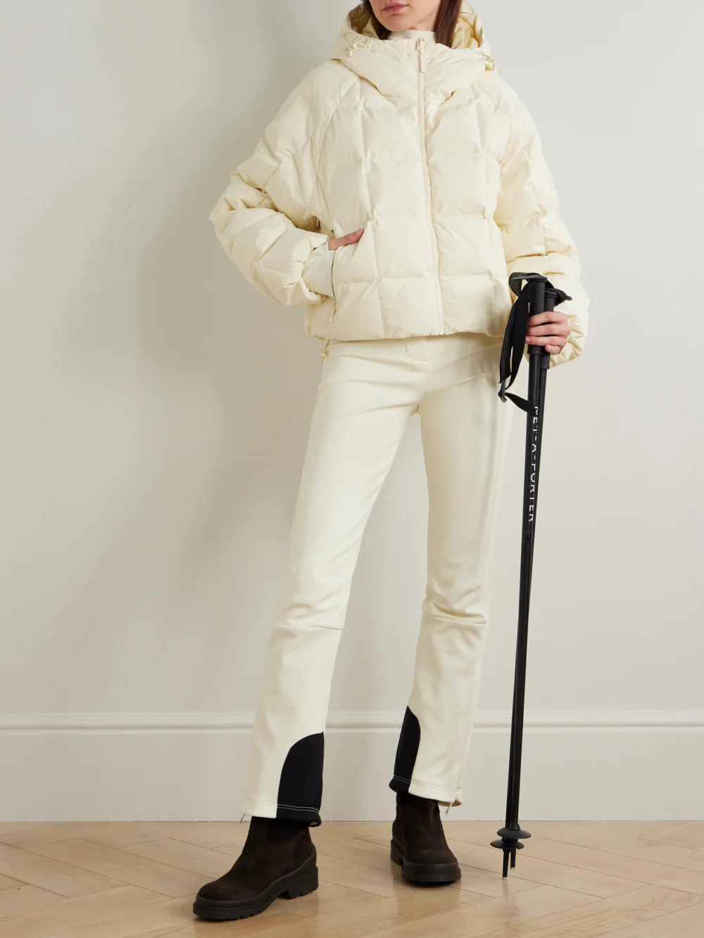 Cordova Saint Moritz Stretch Tech-jersey Flared Ski Pants, worn by a model