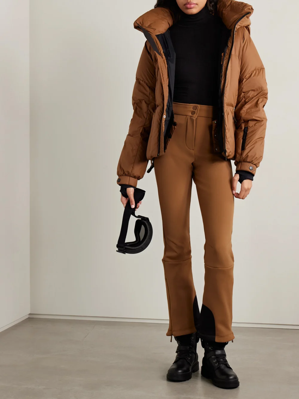 Cordova Saint Moritz Stretch Tech-jersey Flared Ski Pants, worn by a model
