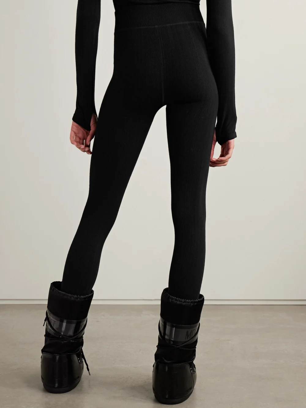 Back view of the Cordova Sol Ribbed-knit Leggings