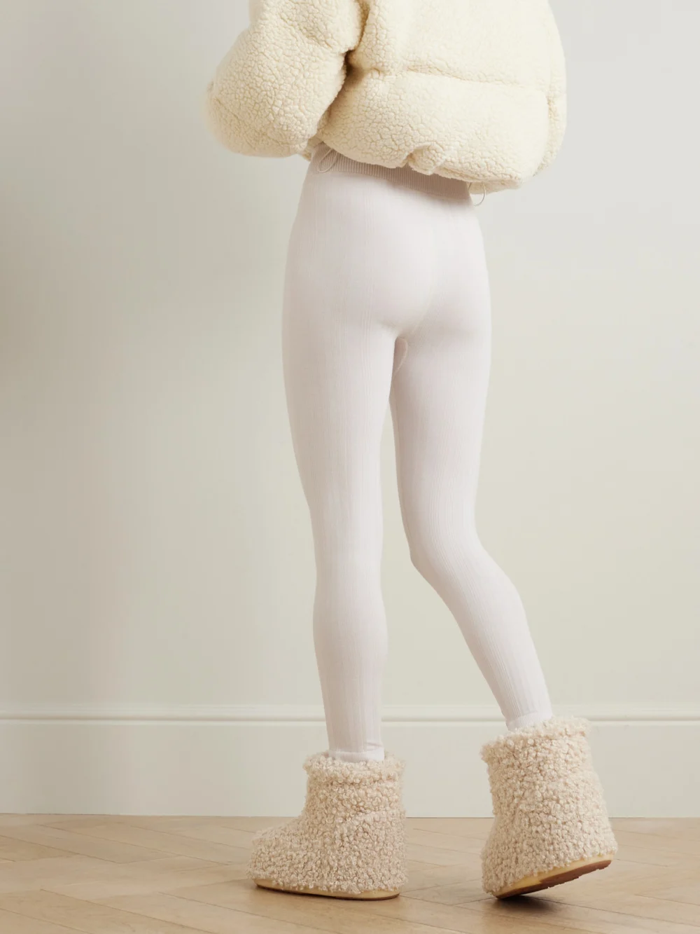 Back view of the Cordova Sol Ribbed Stretch-jersey Leggings