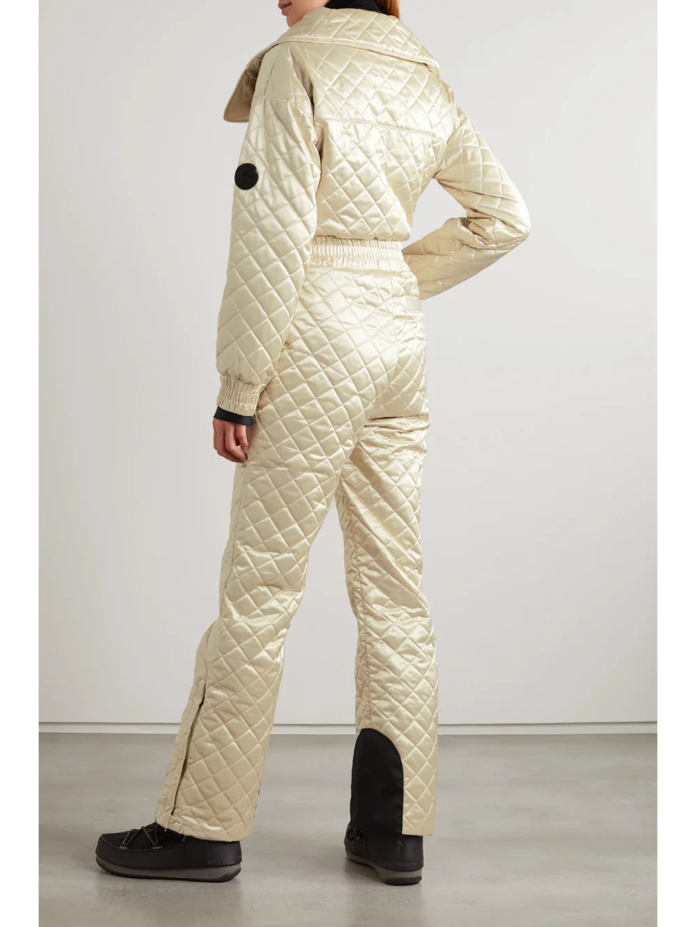 Back view of the Cordova The Courmayeur Belted Quilted Ski Suit