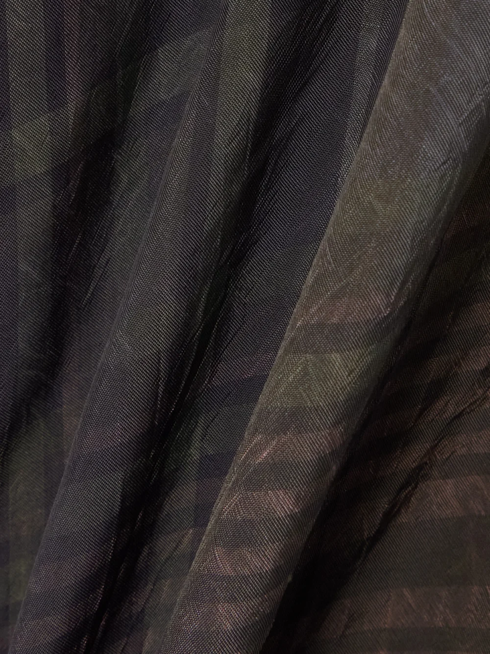 Close-up detail of the Cortana Agate Checked Crepe Maxi Wrap Skirt