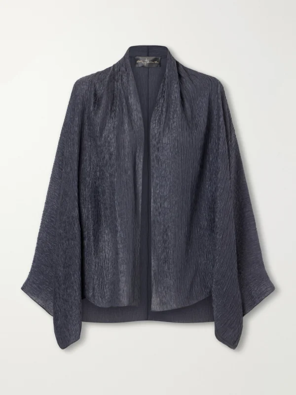 Cortana Anhelo Crinkled Silk-charmeuse Jacket