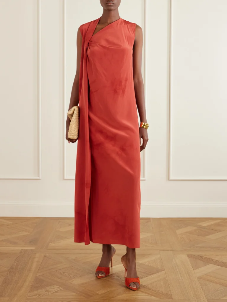 Cortana Estela One-shoulder Silk-chiffon Maxi Dress