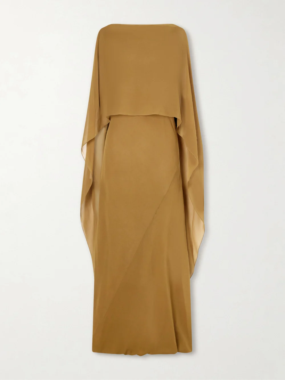 Cortana Galea One-shoulder Silk-chiffon Maxi Dress in green