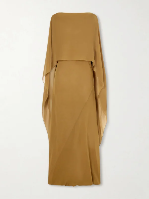 Cortana Galea One-shoulder Silk-chiffon Maxi Dress