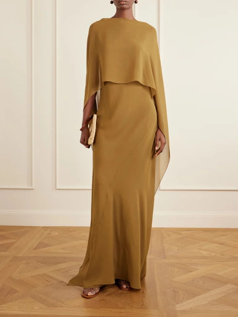 Cortana Galea One-shoulder Silk-chiffon Maxi Dress
