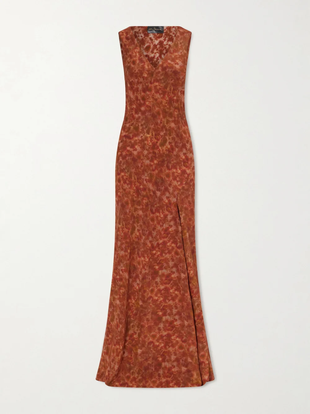Cortana Irina Silk-chiffon Maxi Dress in orange